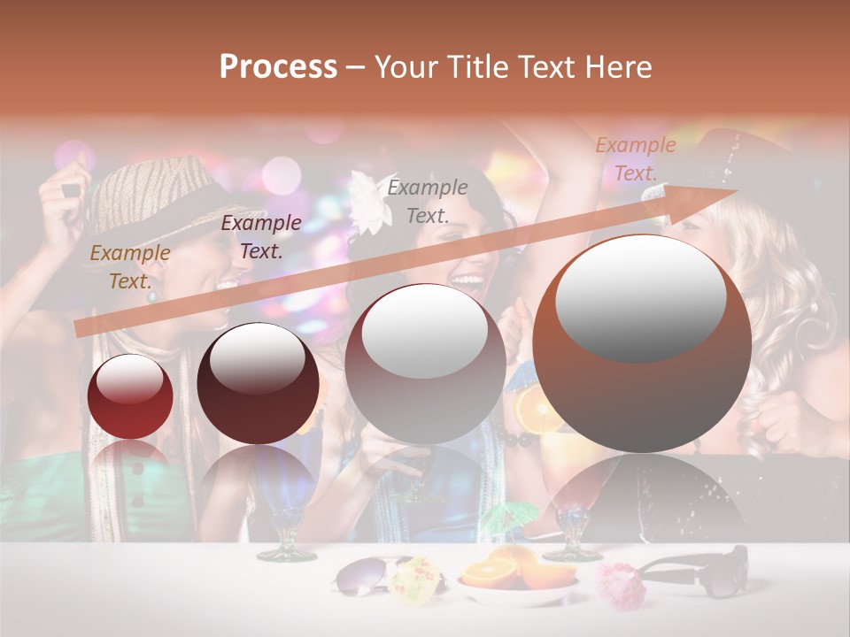 A Group Of Women Having Drinks At A Party PowerPoint Template