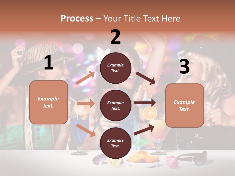 A Group Of Women Having Drinks At A Party PowerPoint Template