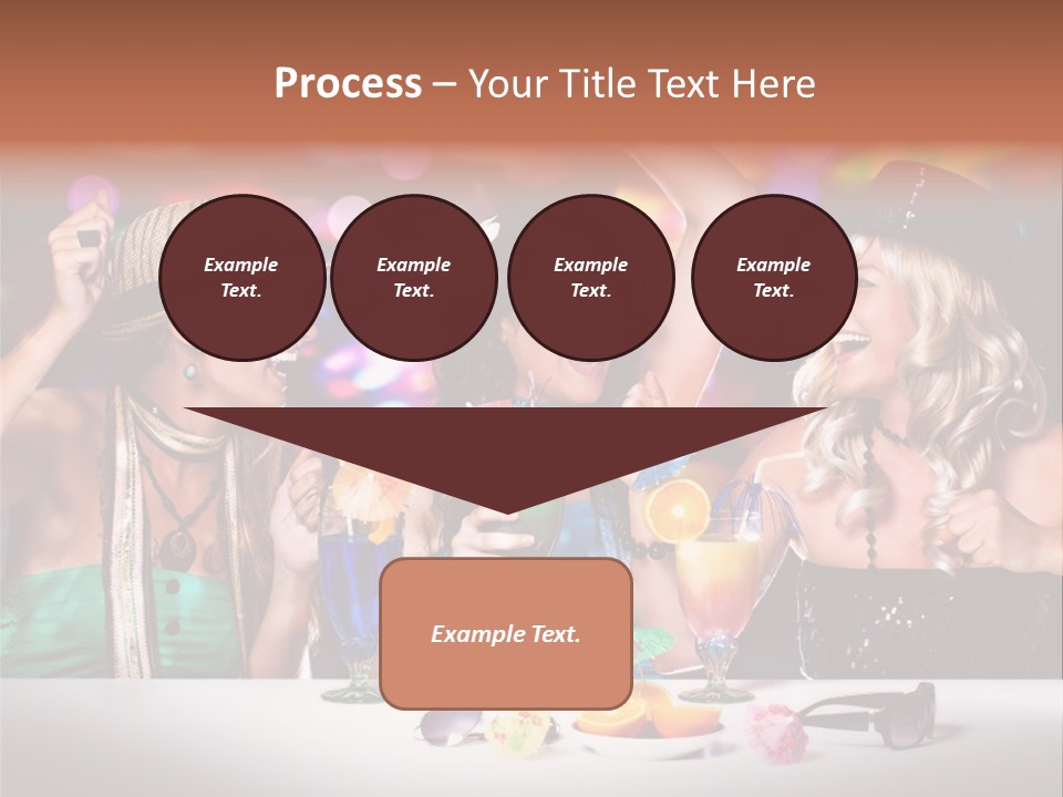 A Group Of Women Having Drinks At A Party PowerPoint Template