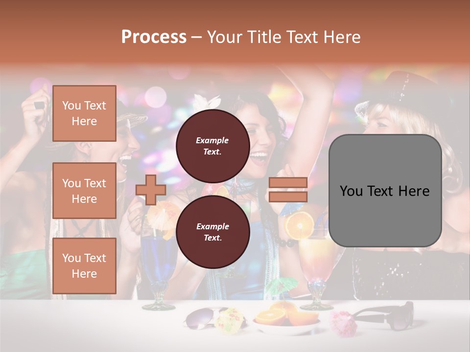 A Group Of Women Having Drinks At A Party PowerPoint Template