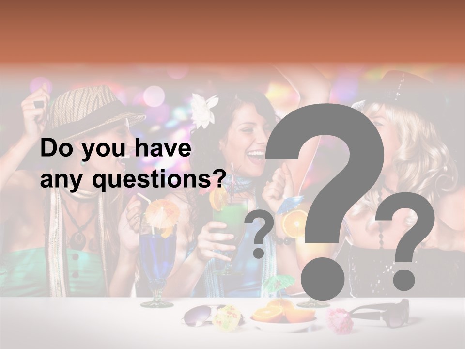 A Group Of Women Having Drinks At A Party PowerPoint Template