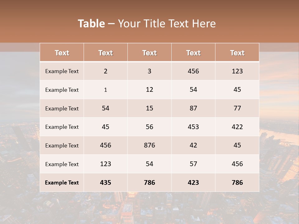 An Aerial View Of A City At Sunset PowerPoint Template