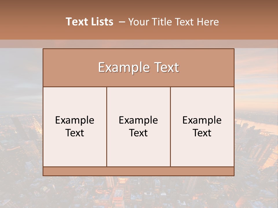 An Aerial View Of A City At Sunset PowerPoint Template