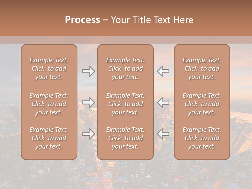 An Aerial View Of A City At Sunset PowerPoint Template