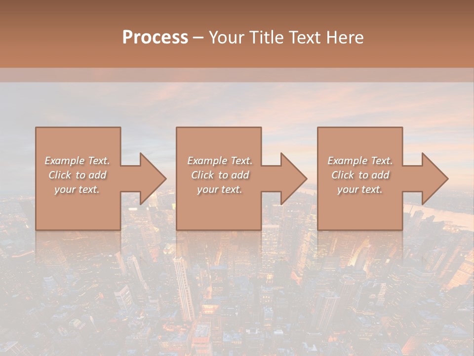 An Aerial View Of A City At Sunset PowerPoint Template