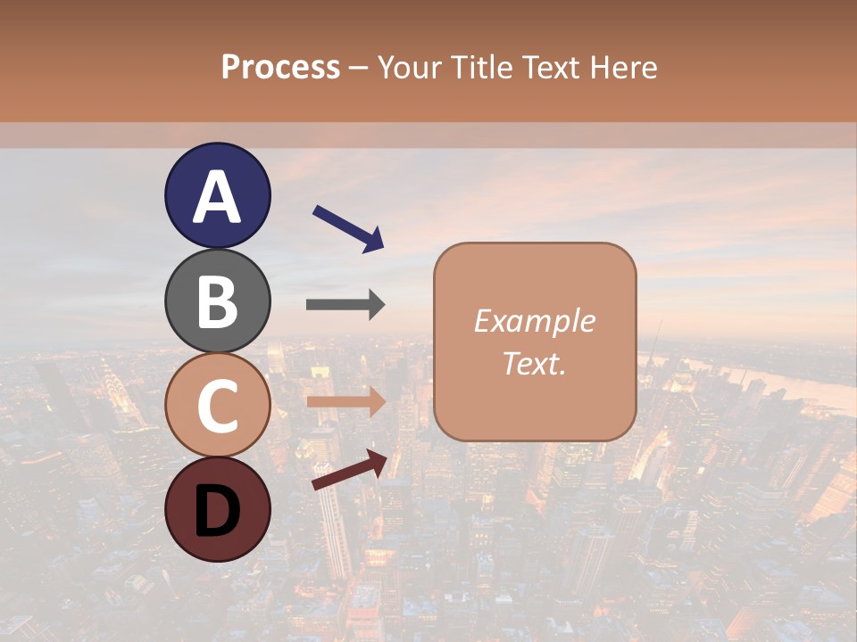 An Aerial View Of A City At Sunset PowerPoint Template
