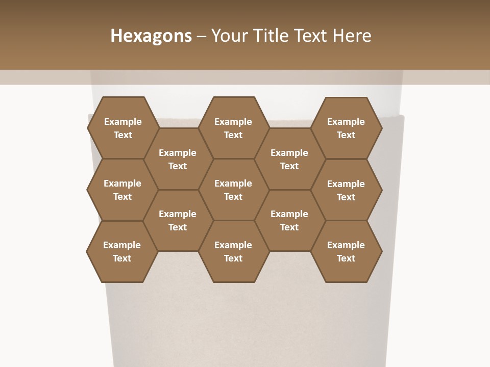 A Cup Of Coffee On A White And Brown Background PowerPoint Template