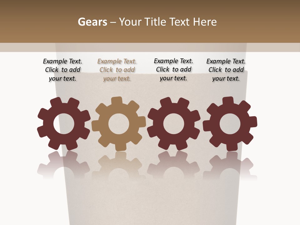 A Cup Of Coffee On A White And Brown Background PowerPoint Template