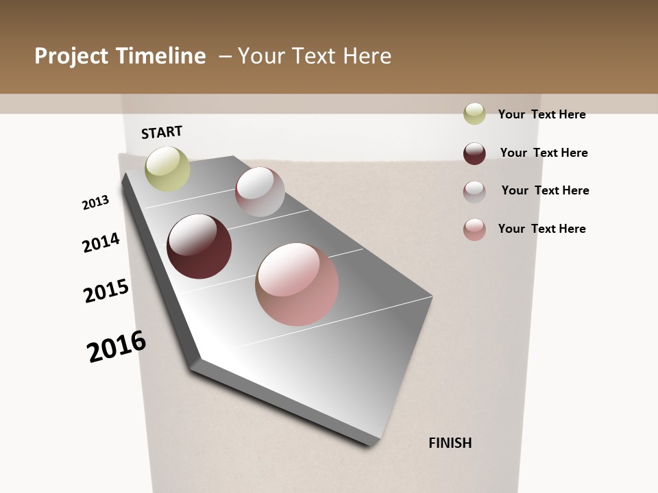 A Cup Of Coffee On A White And Brown Background PowerPoint Template
