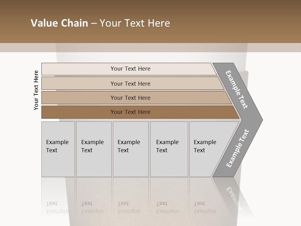 A Cup Of Coffee On A White And Brown Background PowerPoint Template