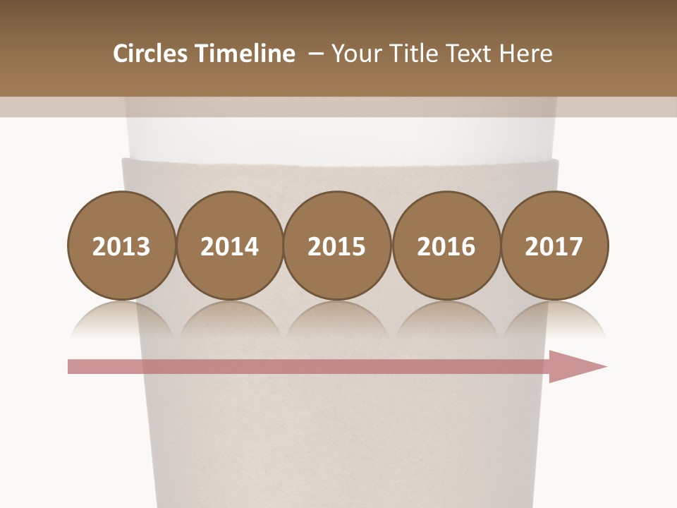 A Cup Of Coffee On A White And Brown Background PowerPoint Template