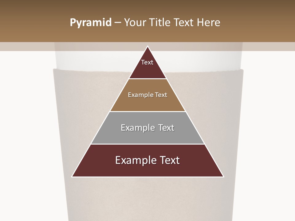 A Cup Of Coffee On A White And Brown Background PowerPoint Template