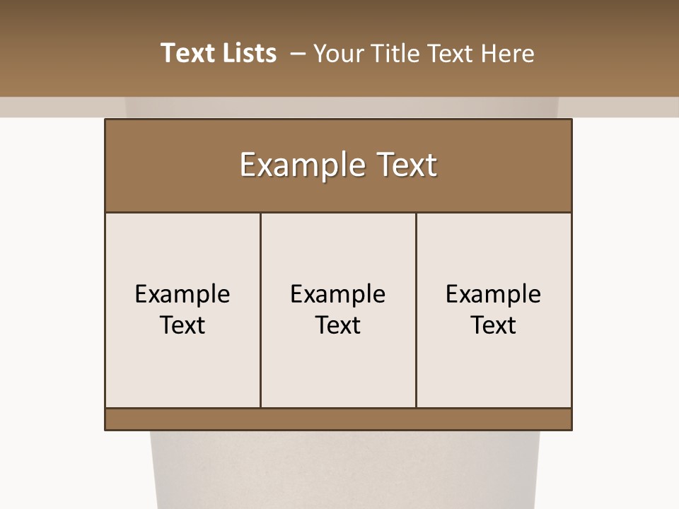 A Cup Of Coffee On A White And Brown Background PowerPoint Template