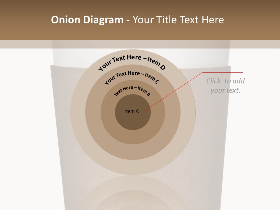 A Cup Of Coffee On A White And Brown Background PowerPoint Template