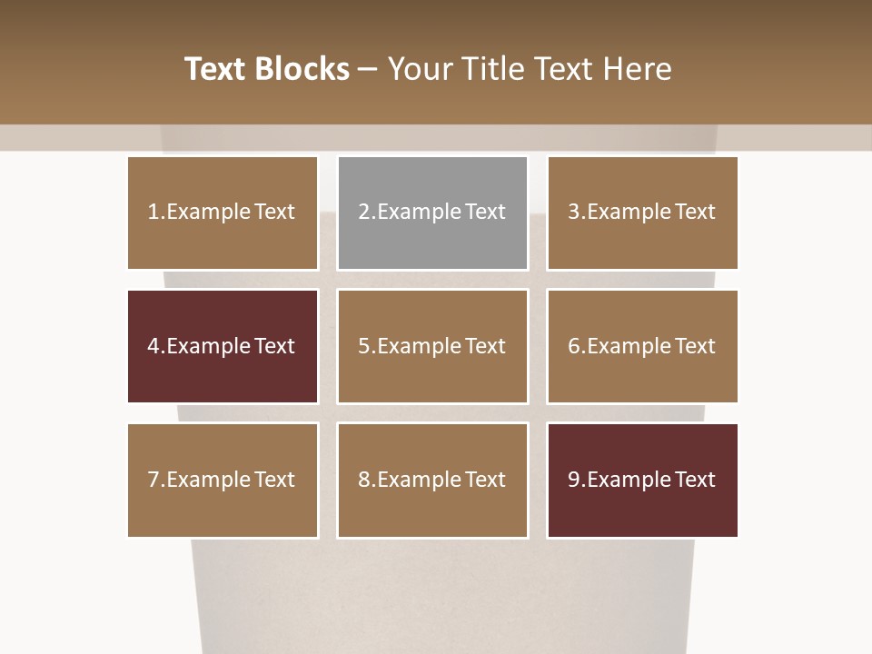 A Cup Of Coffee On A White And Brown Background PowerPoint Template