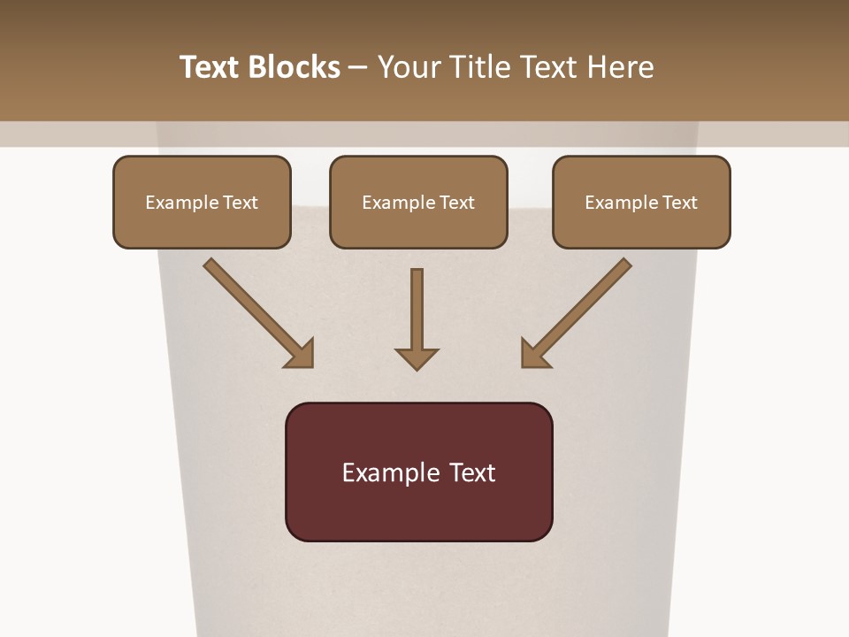 A Cup Of Coffee On A White And Brown Background PowerPoint Template