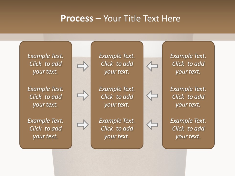 A Cup Of Coffee On A White And Brown Background PowerPoint Template