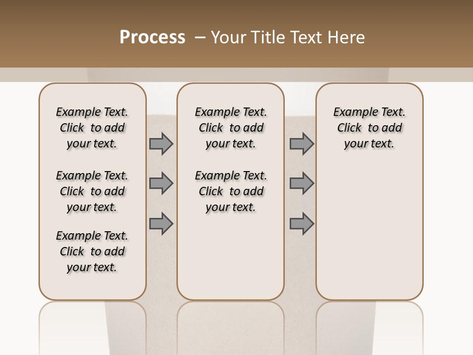 A Cup Of Coffee On A White And Brown Background PowerPoint Template