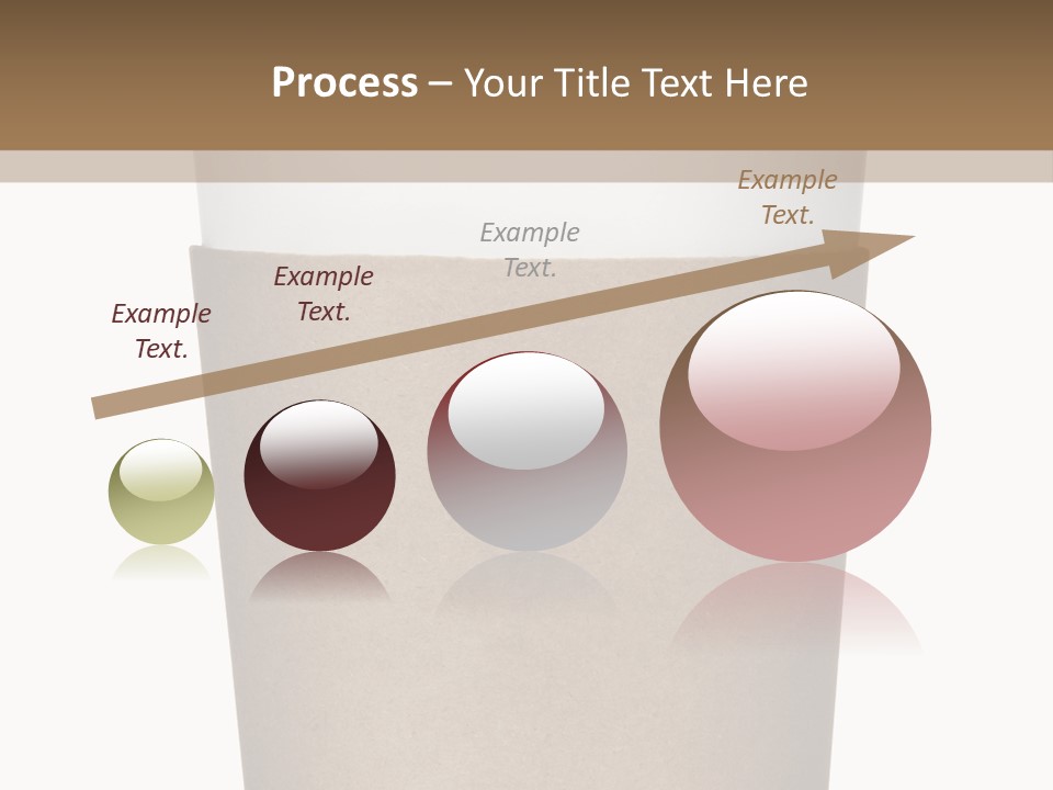 A Cup Of Coffee On A White And Brown Background PowerPoint Template