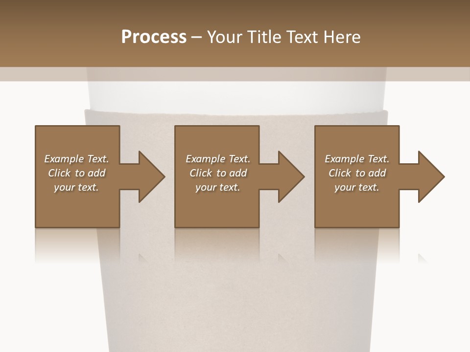 A Cup Of Coffee On A White And Brown Background PowerPoint Template