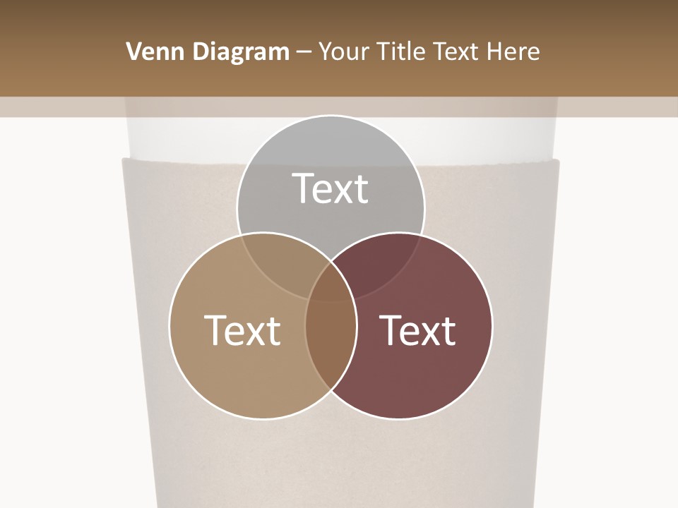 A Cup Of Coffee On A White And Brown Background PowerPoint Template
