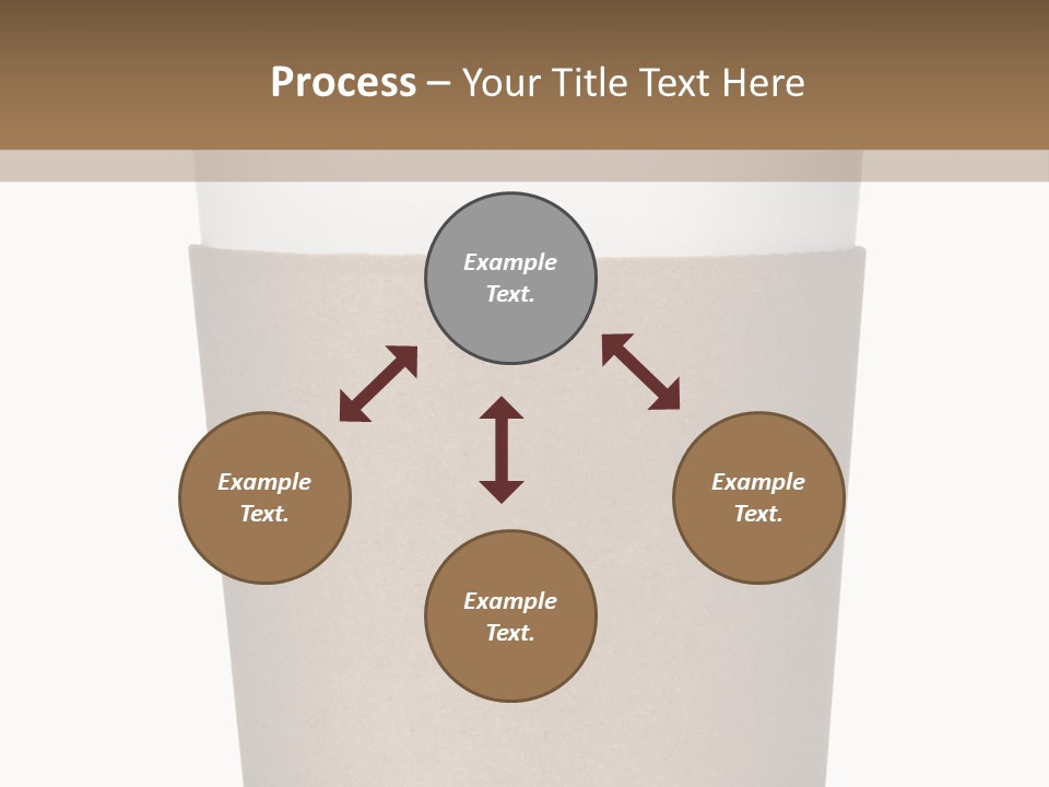 A Cup Of Coffee On A White And Brown Background PowerPoint Template