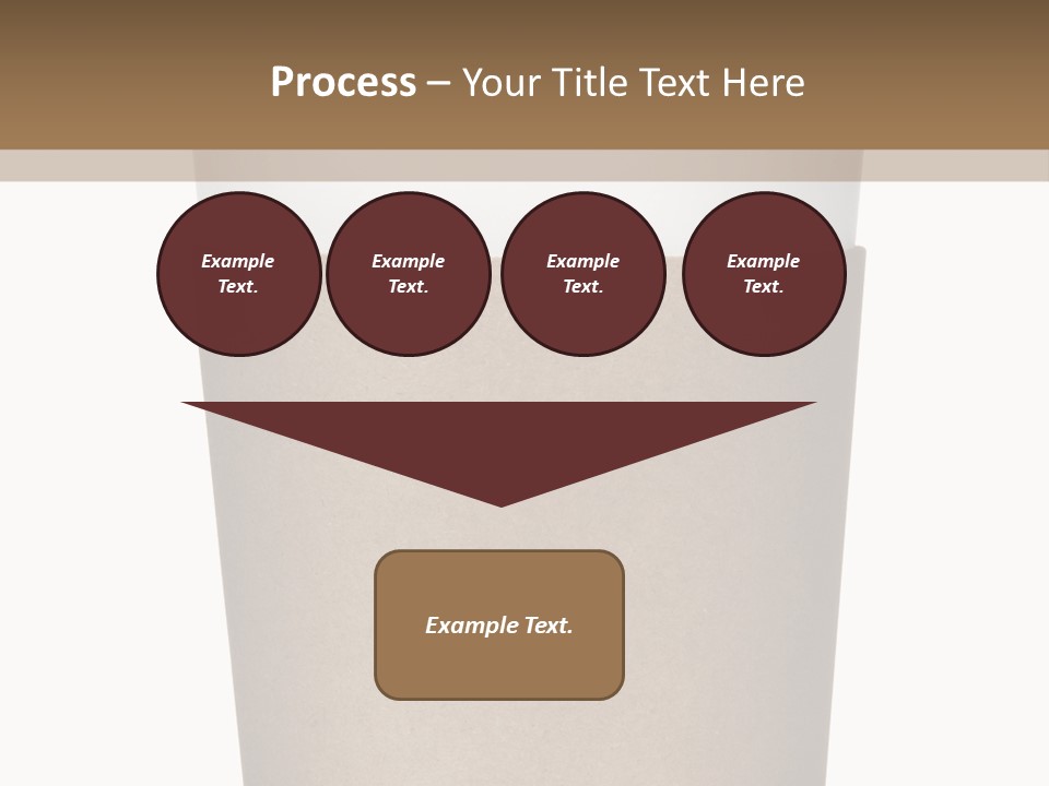 A Cup Of Coffee On A White And Brown Background PowerPoint Template
