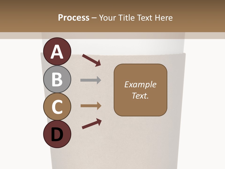 A Cup Of Coffee On A White And Brown Background PowerPoint Template