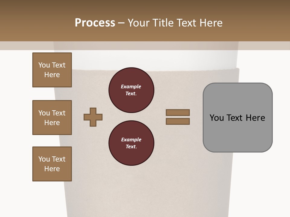 A Cup Of Coffee On A White And Brown Background PowerPoint Template