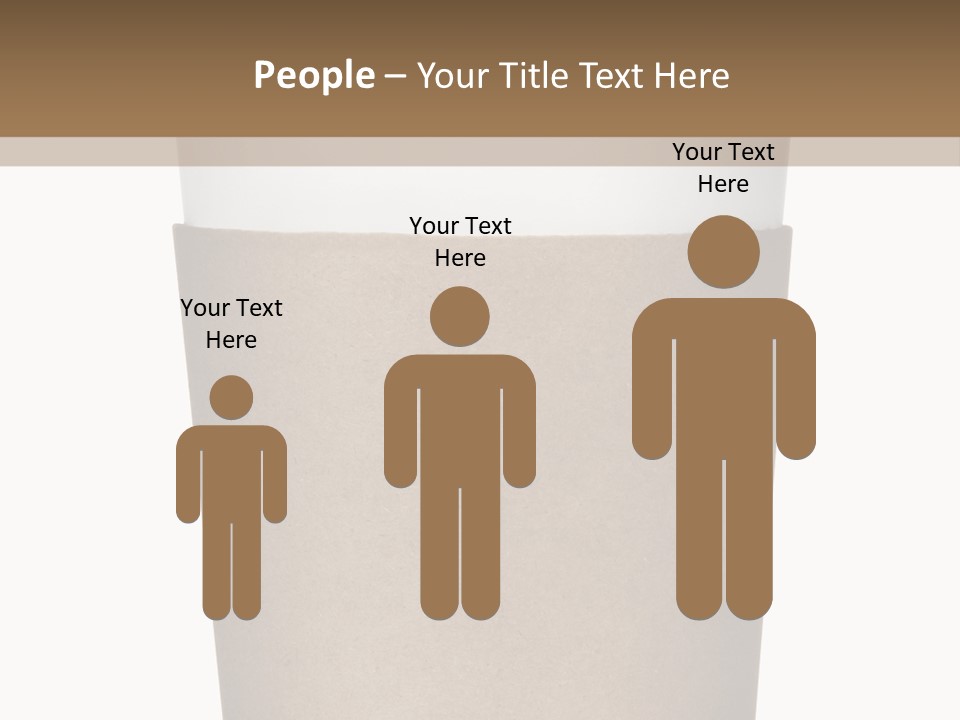 A Cup Of Coffee On A White And Brown Background PowerPoint Template