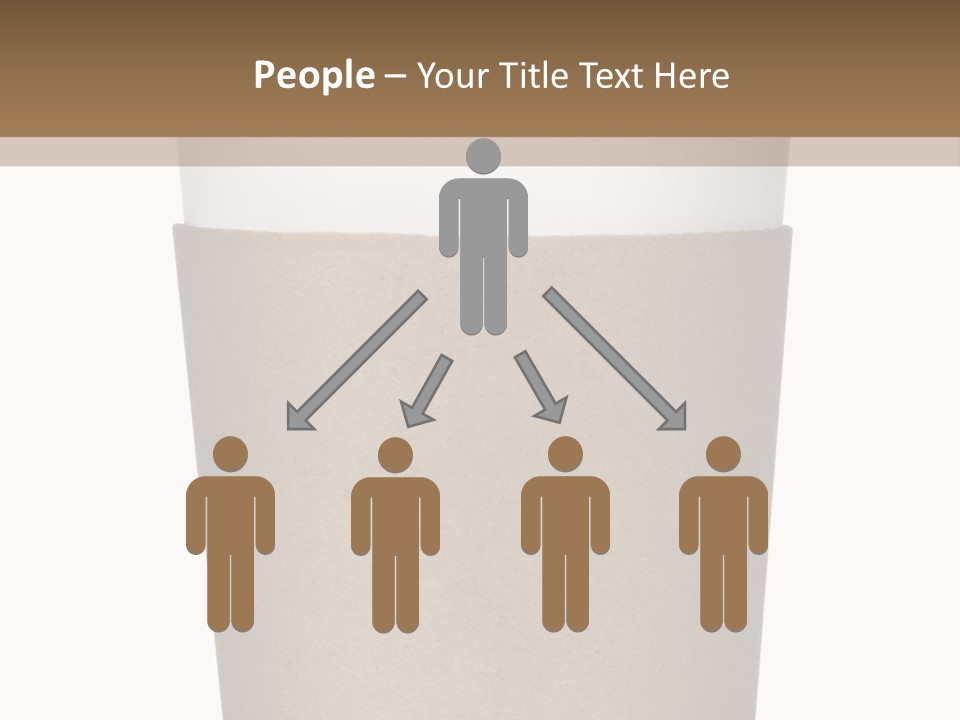 A Cup Of Coffee On A White And Brown Background PowerPoint Template