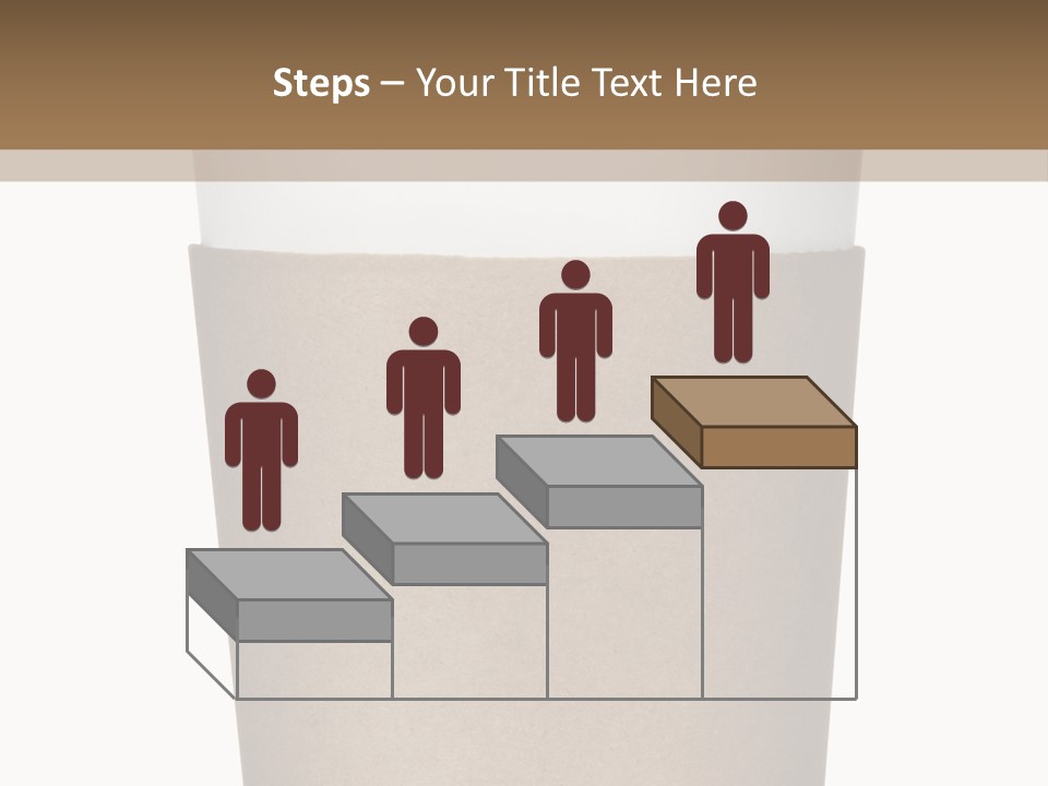 A Cup Of Coffee On A White And Brown Background PowerPoint Template