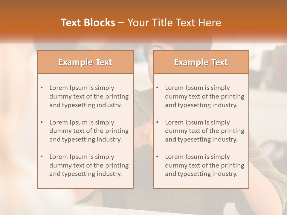 A Woman Sitting At A Table With A Cup In Her Hands PowerPoint Template