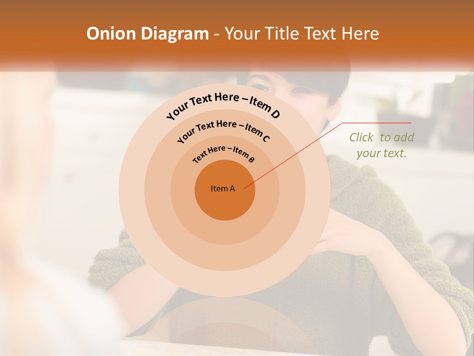 A Woman Sitting At A Table With A Cup In Her Hands PowerPoint Template