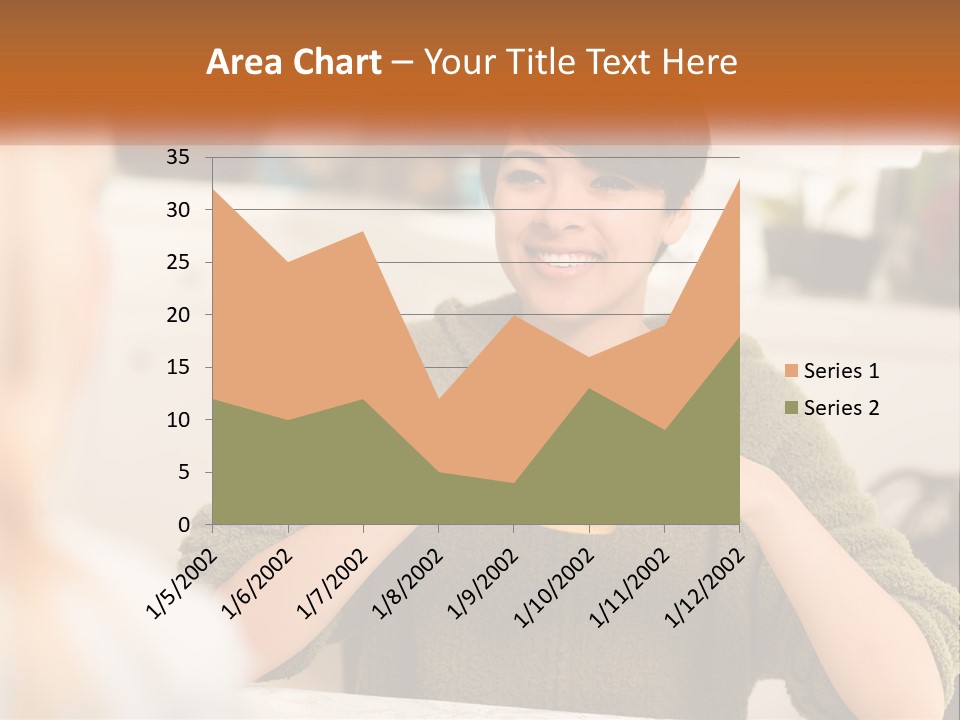 A Woman Sitting At A Table With A Cup In Her Hands PowerPoint Template
