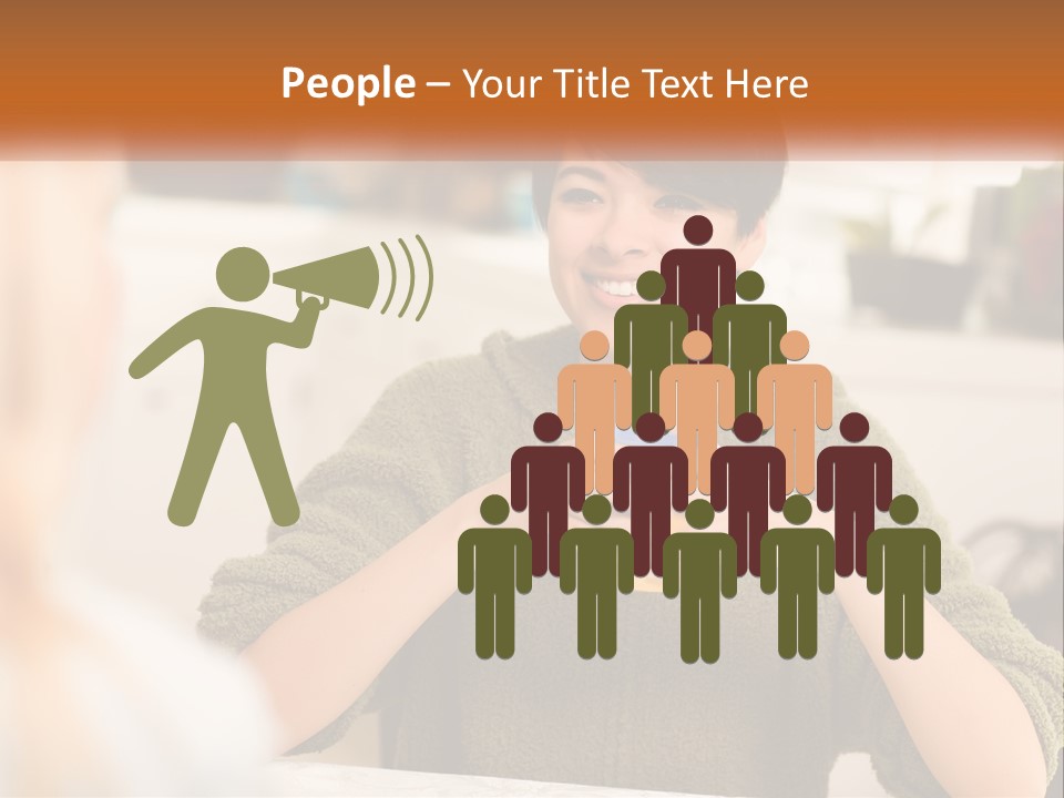 A Woman Sitting At A Table With A Cup In Her Hands PowerPoint Template