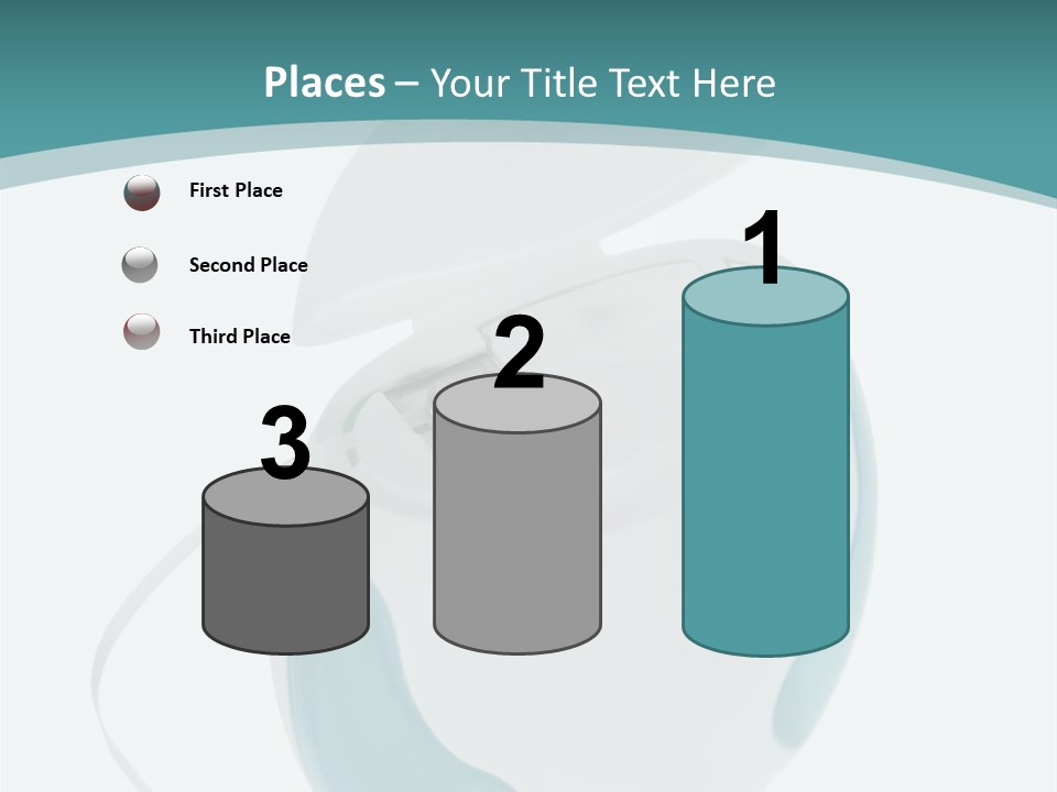 A White And Blue Computer Mouse On A Blue And White Background PowerPoint Template