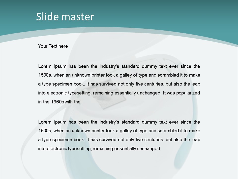 A White And Blue Computer Mouse On A Blue And White Background PowerPoint Template