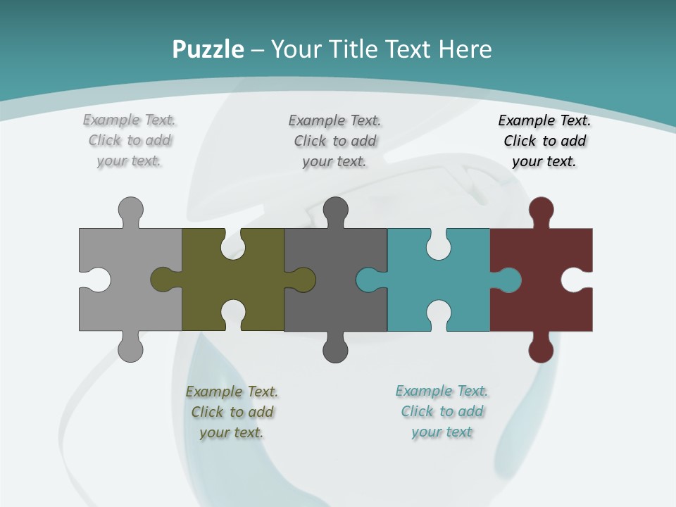 A White And Blue Computer Mouse On A Blue And White Background PowerPoint Template