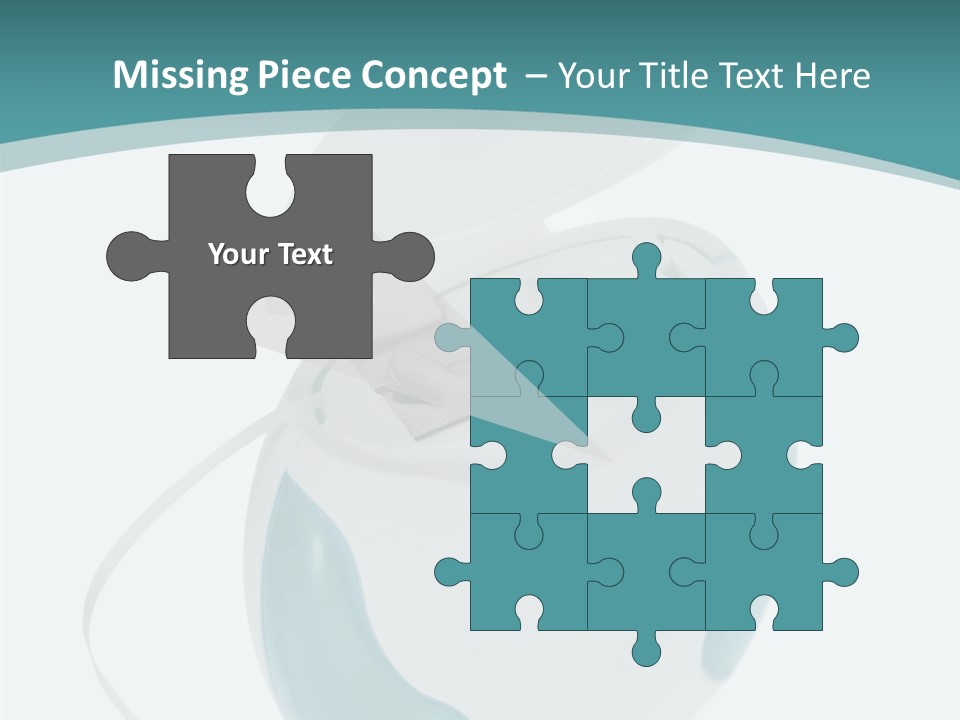 A White And Blue Computer Mouse On A Blue And White Background PowerPoint Template