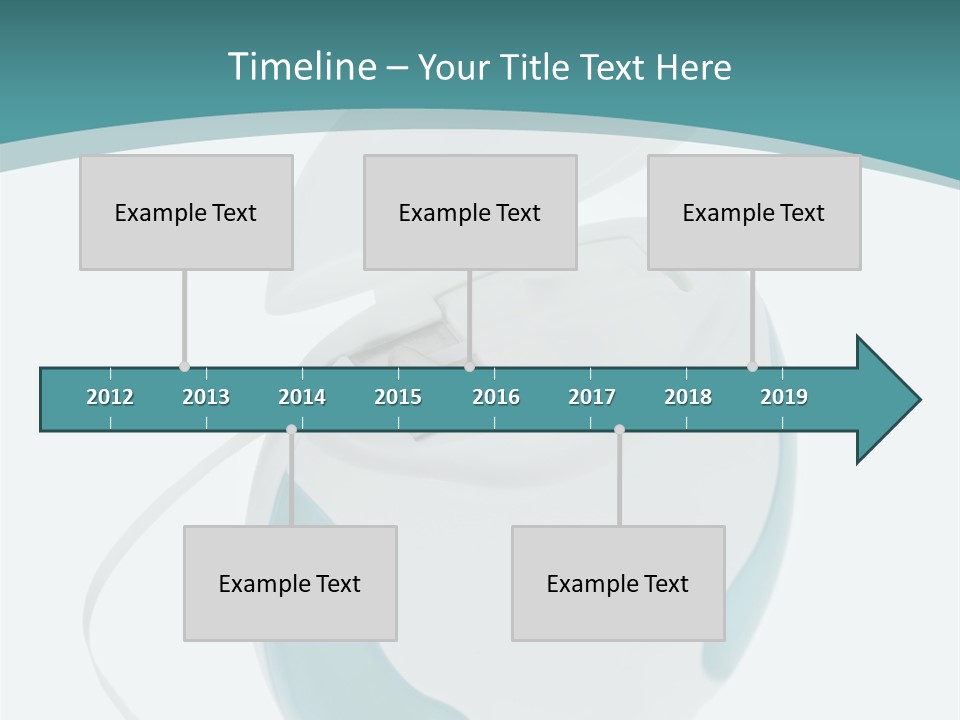 A White And Blue Computer Mouse On A Blue And White Background PowerPoint Template