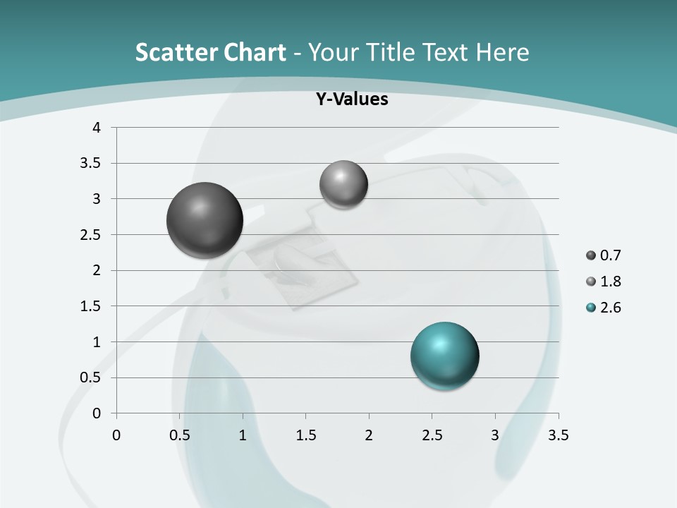 A White And Blue Computer Mouse On A Blue And White Background PowerPoint Template