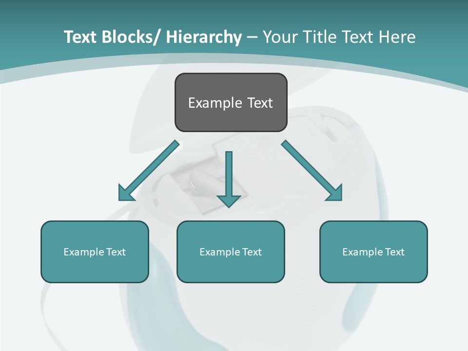 A White And Blue Computer Mouse On A Blue And White Background PowerPoint Template