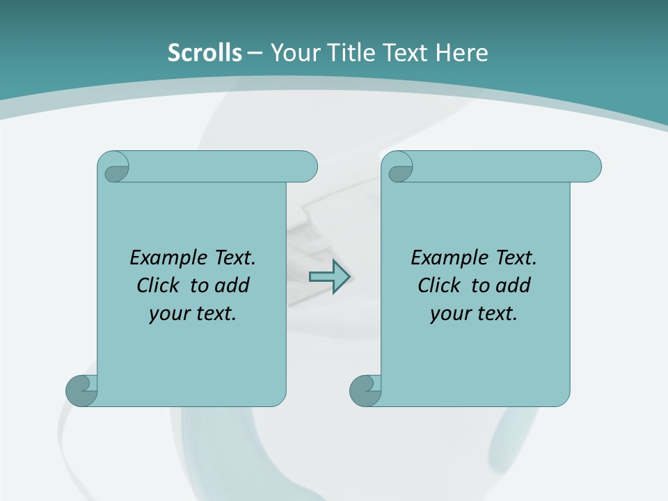 A White And Blue Computer Mouse On A Blue And White Background PowerPoint Template