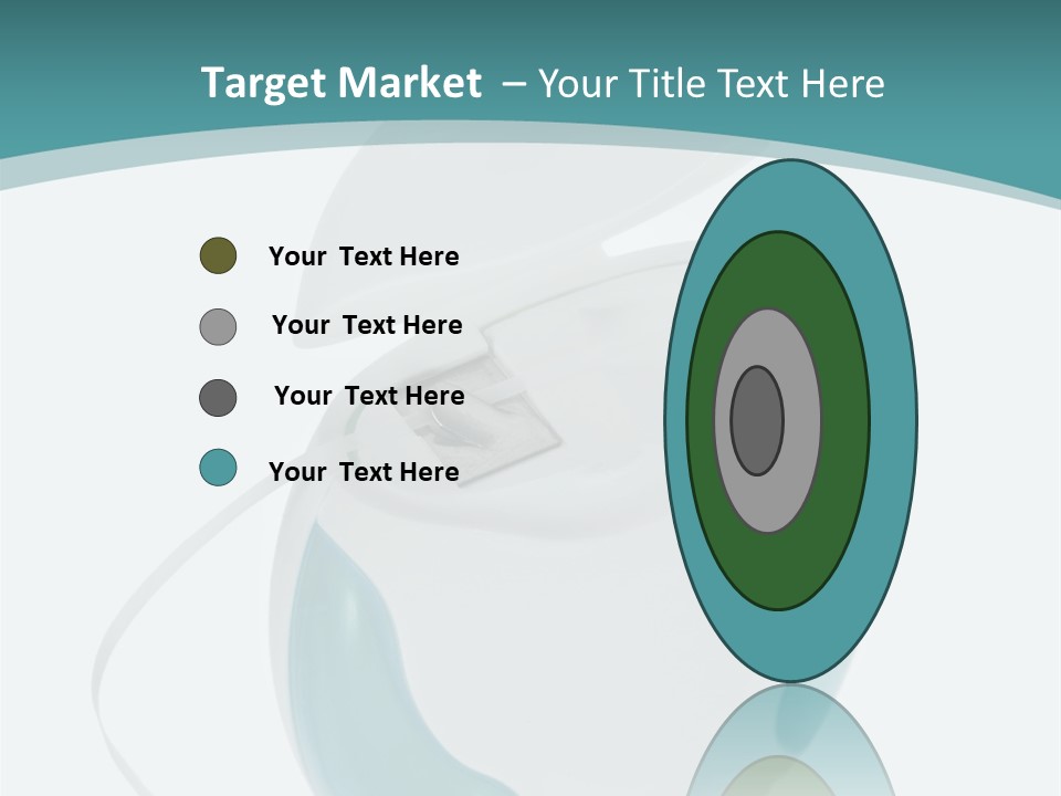 A White And Blue Computer Mouse On A Blue And White Background PowerPoint Template