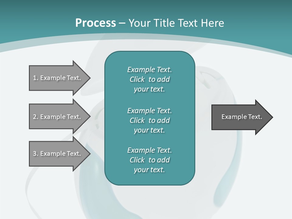 A White And Blue Computer Mouse On A Blue And White Background PowerPoint Template