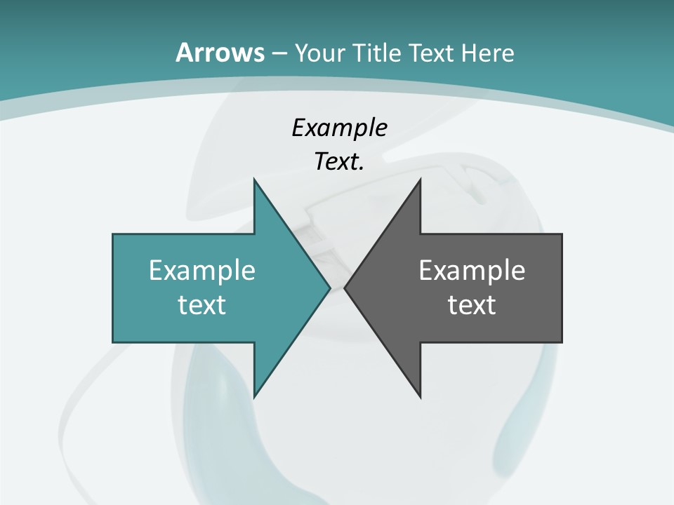 A White And Blue Computer Mouse On A Blue And White Background PowerPoint Template