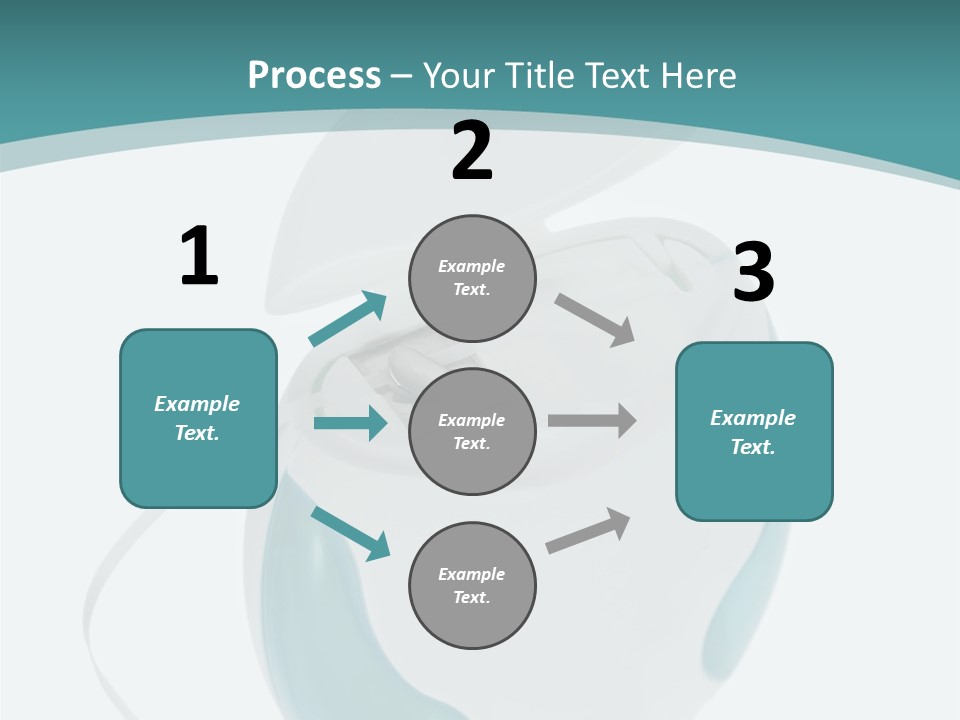 A White And Blue Computer Mouse On A Blue And White Background PowerPoint Template