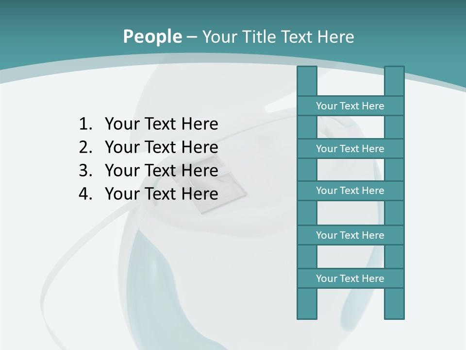 A White And Blue Computer Mouse On A Blue And White Background PowerPoint Template