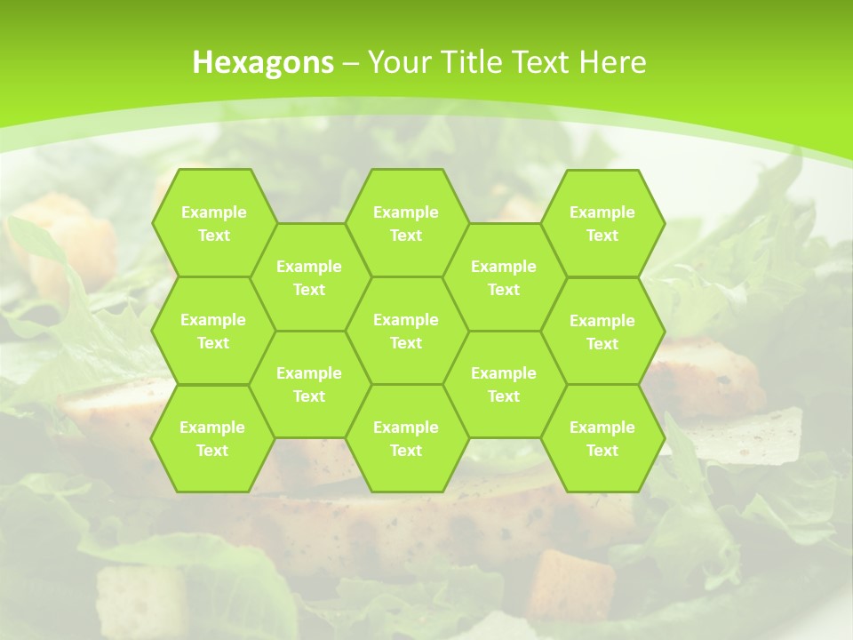 A White Plate Topped With A Salad Covered In Lettuce PowerPoint Template